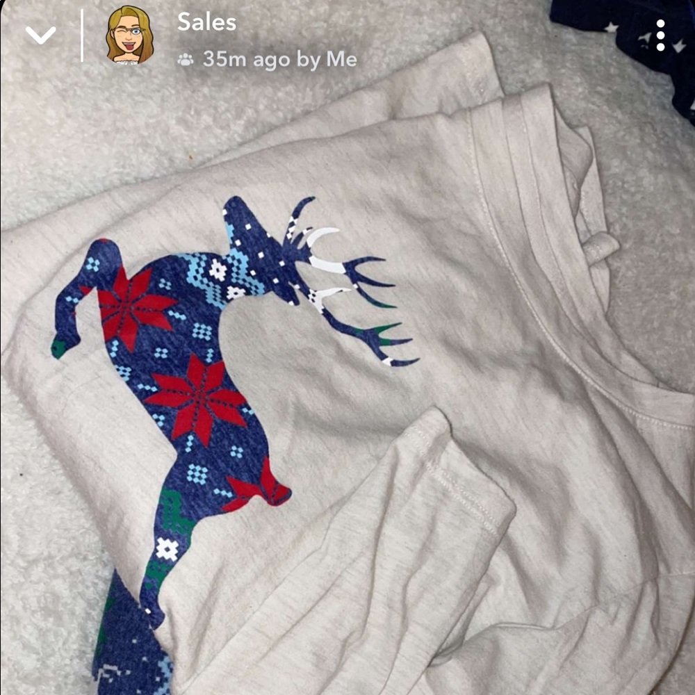 Christmas Pajama Set, multi colored, size medium